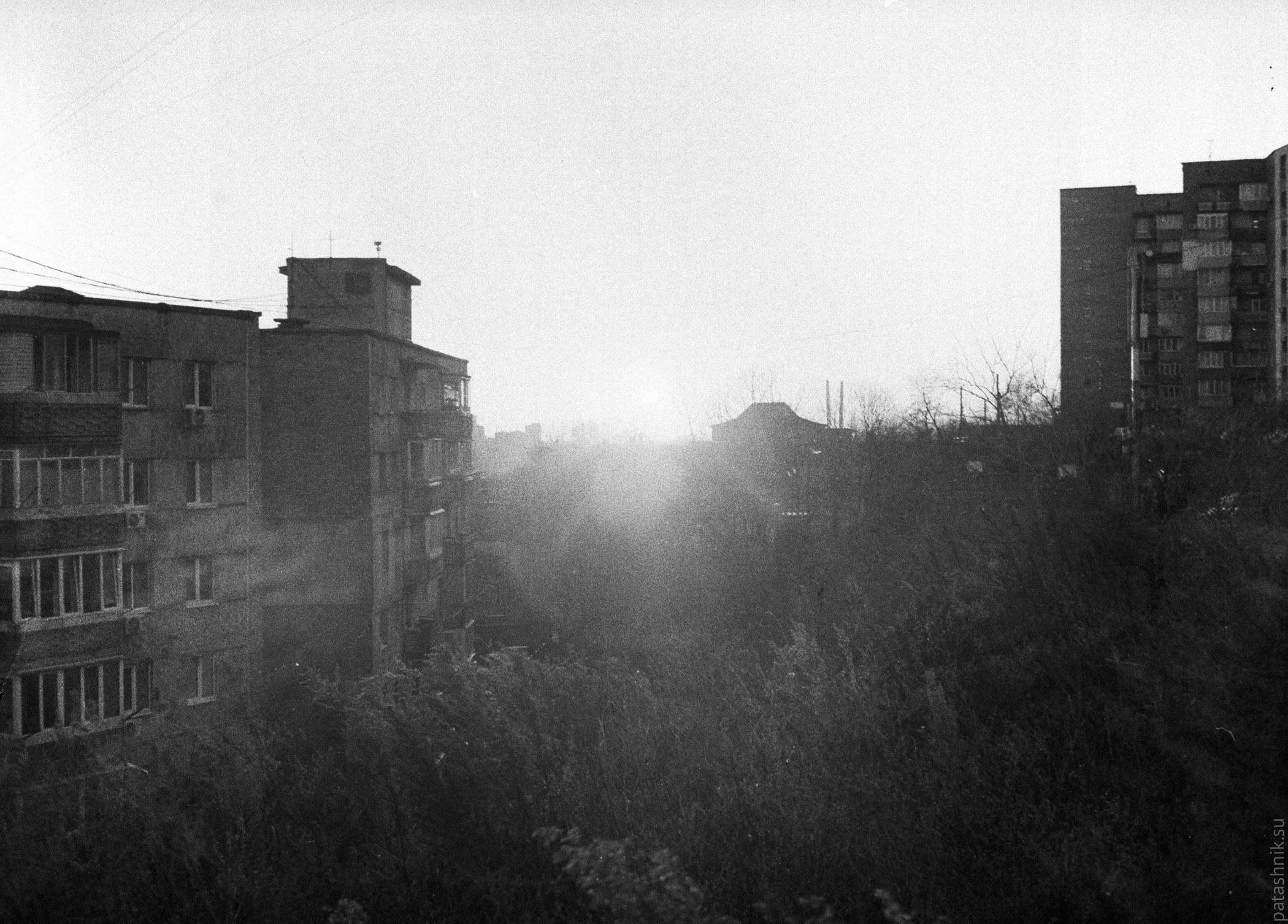 Sunset lens flare and bloom